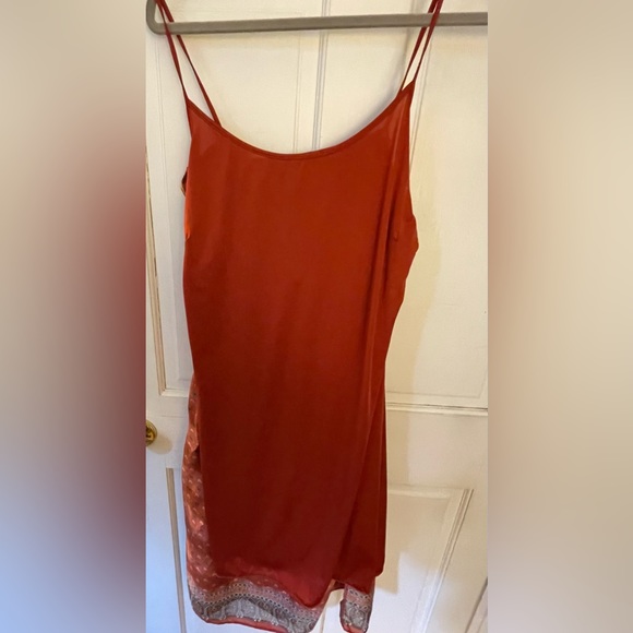 Orange Sleeveless Pattern Midi Dress - Max Studio - Size Large - Picture 3 of 8